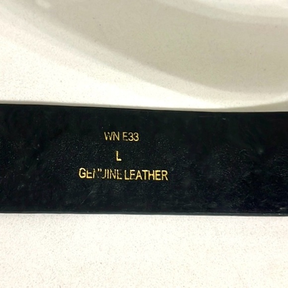 Beach Belts Mary Sullivan Black Leather Belt w/Exquisite Dragonfly Buckle,Size L - Picture 10 of 12